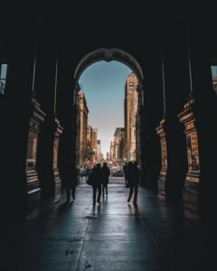 Walking through a street hallway, Adventure Tours